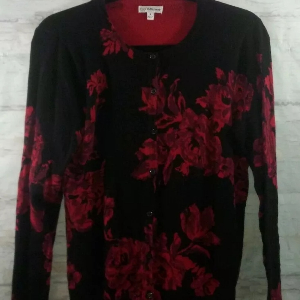 Croft & Barrow women's cardigan size small black r